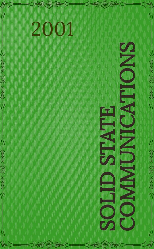 Solid state communications : An international journal. Vol.118, №10