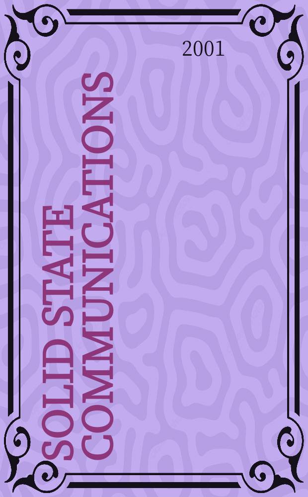 Solid state communications : An international journal. Vol.119, №11