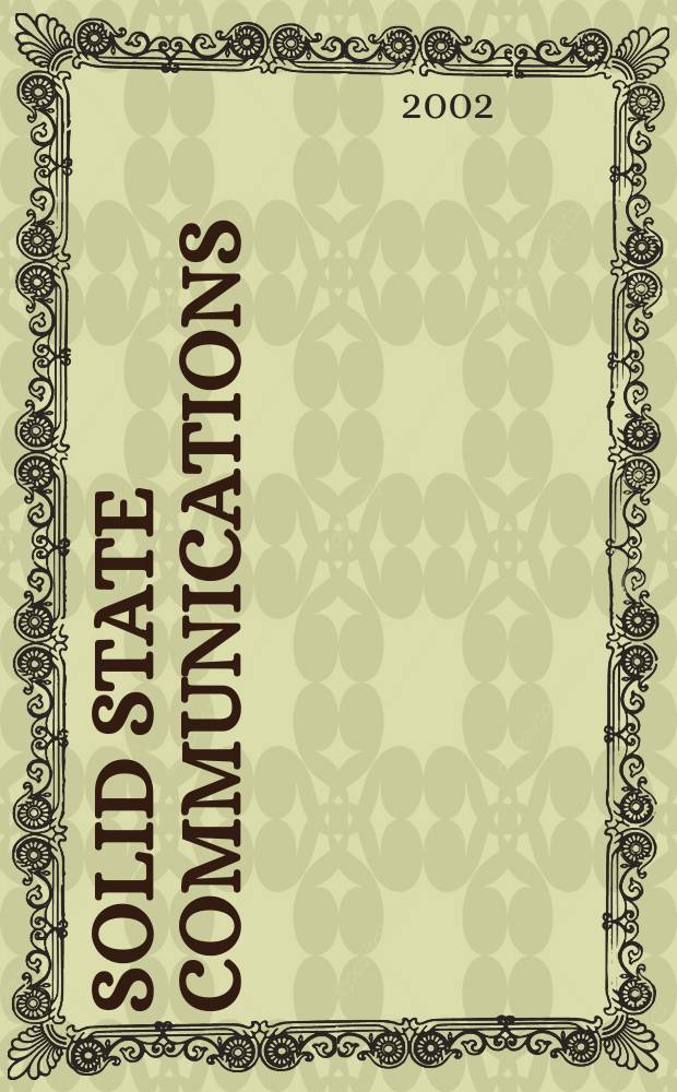 Solid state communications : An international journal. Vol.124, №5
