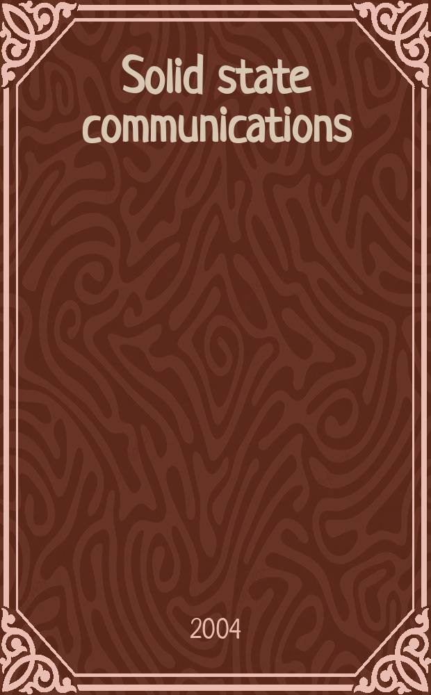 Solid state communications : An international journal. Vol.129, №4