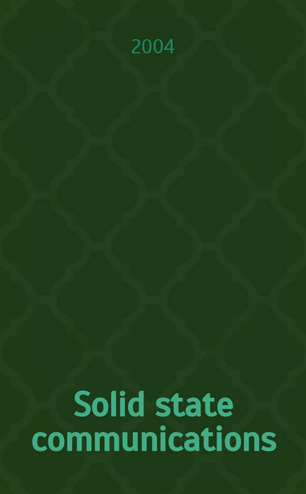 Solid state communications : An international journal. Vol.130, №7