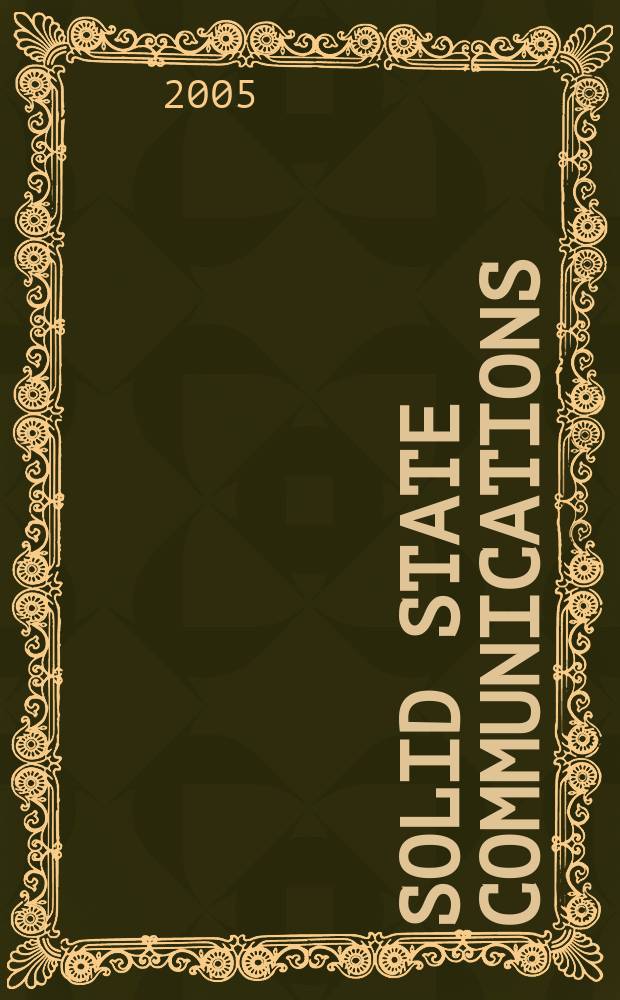 Solid state communications : An international journal. Vol.133, №8