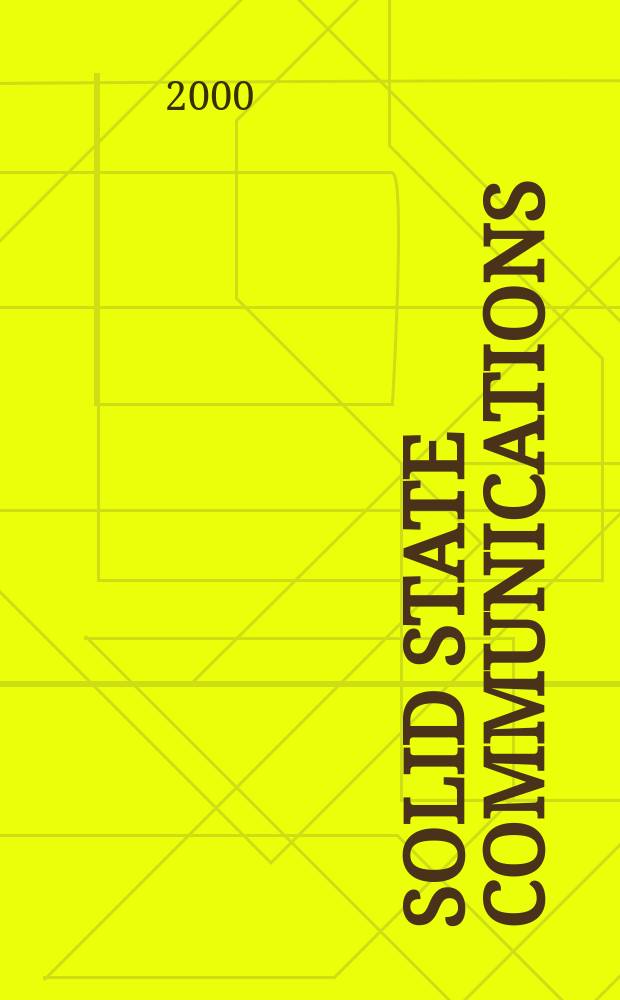 Solid state communications : An international journal. Vol.116, №2