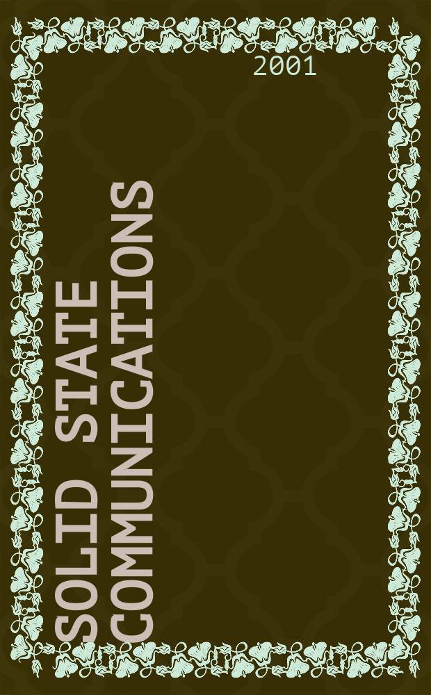 Solid state communications : An international journal. Vol.117, №4