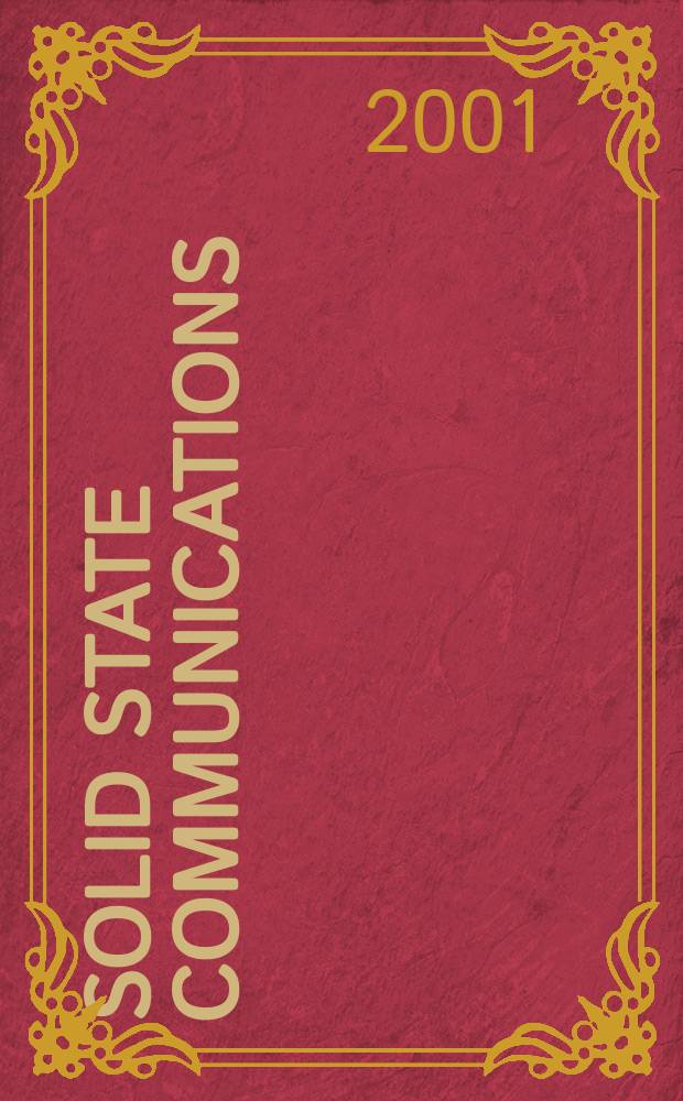 Solid state communications : An international journal. Vol.120, №2