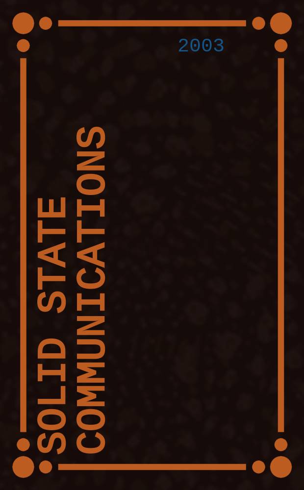 Solid state communications : An international journal. Vol.127, №11