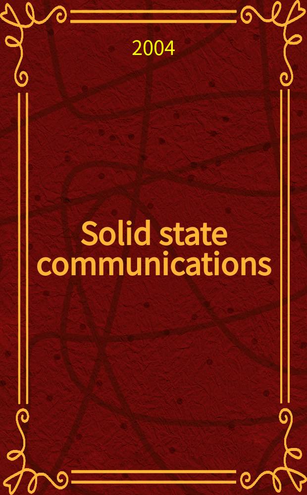 Solid state communications : An international journal. Vol.129, №5