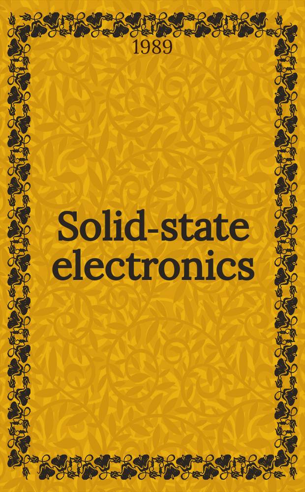 Solid-state electronics : An international journal. Vol.32, №12[1] : Hot carriers in semiconductors. Proc. of the sixth intern. conf.