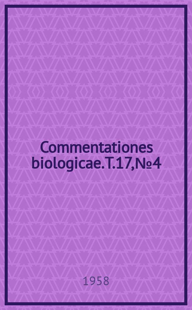 Commentationes biologicae. T.17, №4 : Entomologische Ergebnisse der finnländischen Kanaren - Expedition 1947-1951