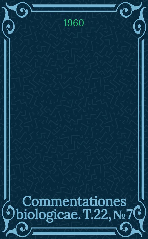 Commentationes biologicae. T.22, №7 : Charles Darwin and ethology