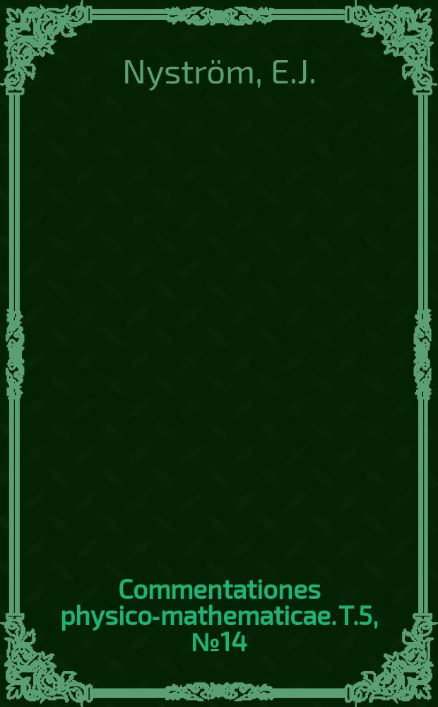 Commentationes physico-mathematicae. T.5, №14 : Die Häufigkeit der verschiedenen Windgeschwindigkeiten am aerologischen Observatorium Ilmala