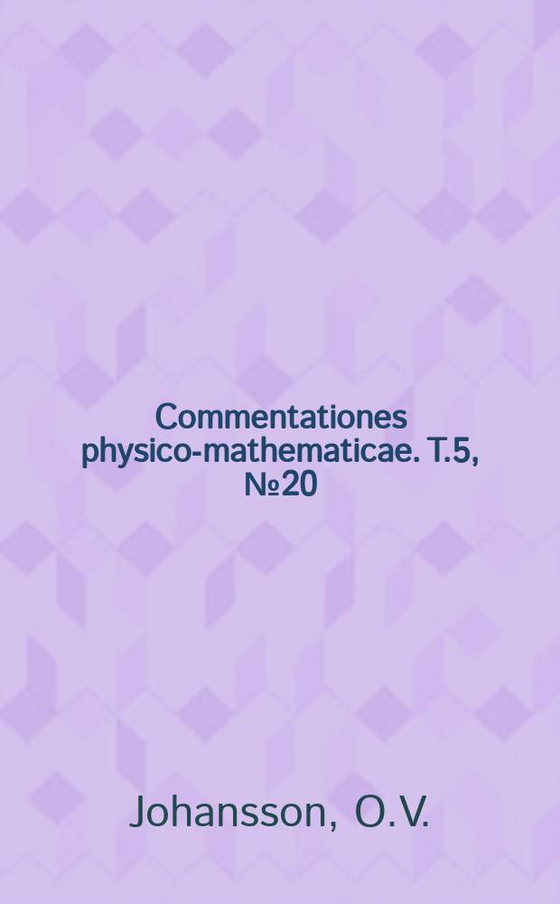 Commentationes physico-mathematicae. T.5, №20 : Der mittlere Verlauf der Lufttemperatur in der Winternacht