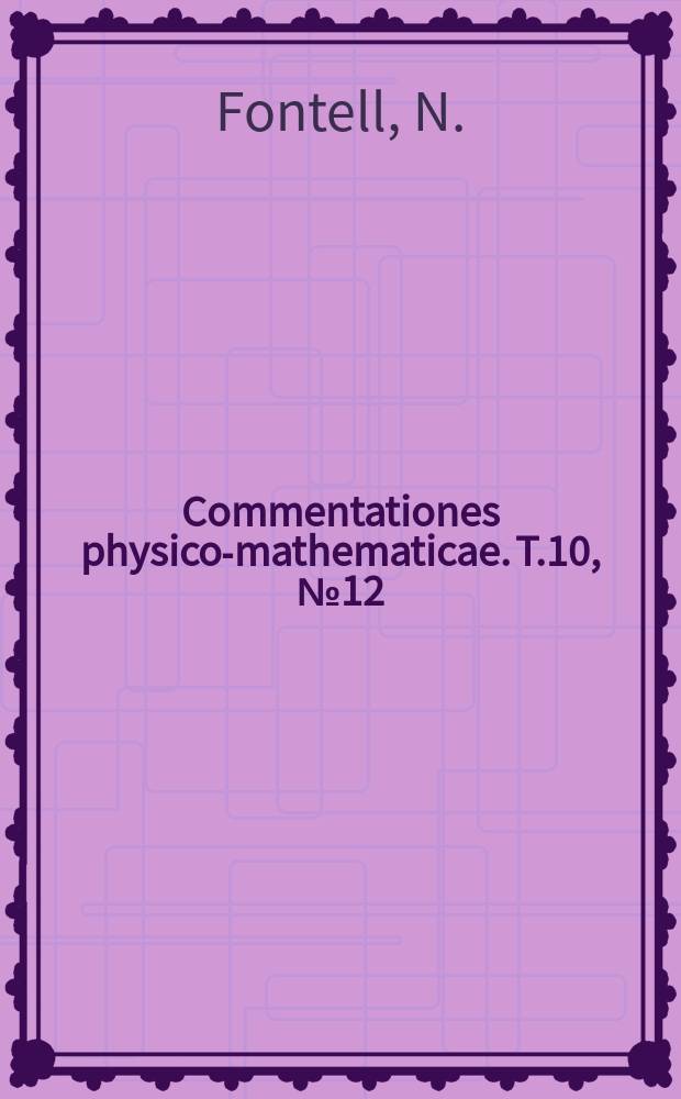 Commentationes physico-mathematicae. T.10, №12 : Über das Zustandsdiagramm der KCI-KBr-Mischkristalle