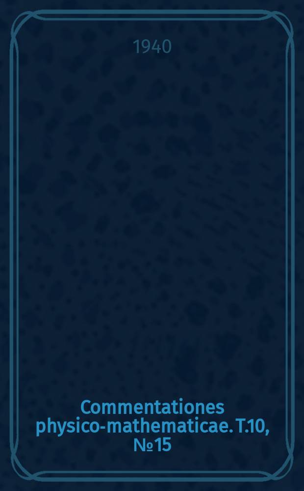 Commentationes physico-mathematicae. T.10, №15 : Zur mechanischen Berechnung des Fourierschen Integrals
