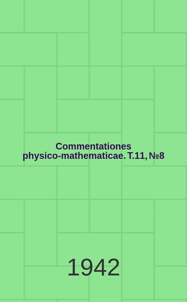 Commentationes physico-mathematicae. T.11, №8 : Über die Sonnenscheindauer in Finnland