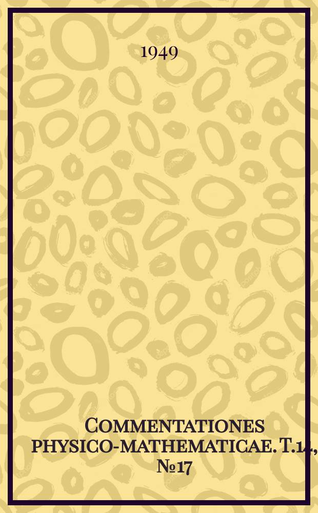 Commentationes physico-mathematicae. T.14, №17 : Zur Geometrie der Kreise oder Punktepaare im komplexen Raum
