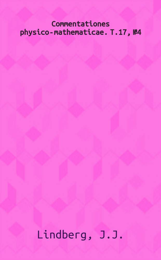 Commentationes physico-mathematicae. T.17, №4 : Papierchromatographie phenolischer Abbauprodukte von Thioligninen