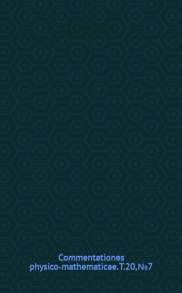 Commentationes physico-mathematicae. T.20, №7 : On the reducing influence of sea ice on the piling - up of water due to wind stress