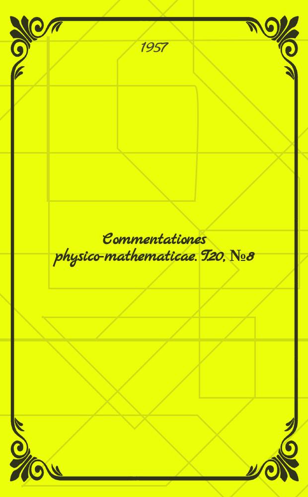 Commentationes physico-mathematicae. T.20, №8 : On the relation of order in geometries over a Galois field