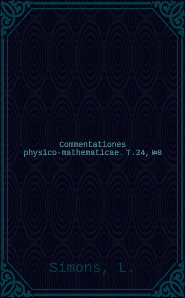 Commentationes physico-mathematicae. T.24, №8 : Interference between the 930 KeV and 980 KeV levels in the 6,8 MeV gamma ray yield from the reaction Be⁹ (ρ,γ) B¹º