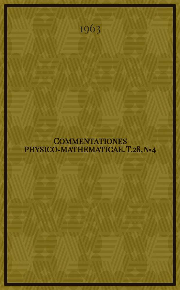 Commentationes physico-mathematicae. T.28, №4 : Zur Kinetik einer zweiachsigen Drehung mit einer Zwangsbewegung
