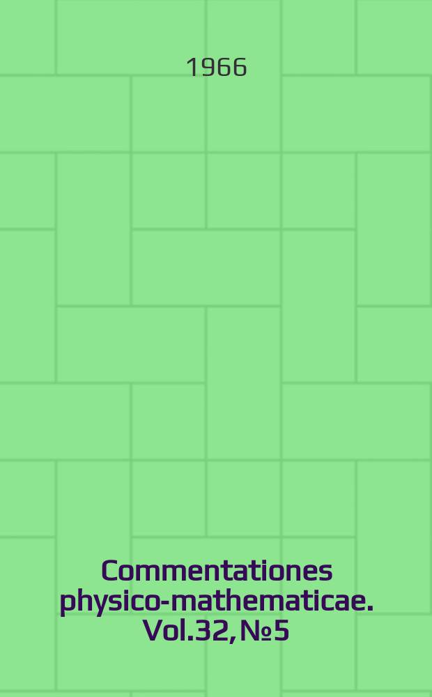 Commentationes physico-mathematicae. Vol.32, №5 : Condensation products of some α-diketores especially 3-menthyl-2-hydroxy-2-cyclopentenone with thiosemicarbazide