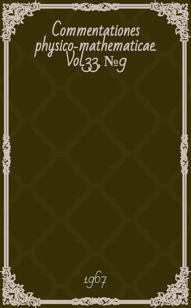 Commentationes physico-mathematicae. Vol.33, №9 : Lignan groups in lignin