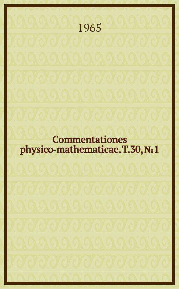 Commentationes physico-mathematicae. T.30, №1 : Zur Konstruktion und Eindeutigkeit der Fixpunkte bei nichtlinearen Integralgleichungen