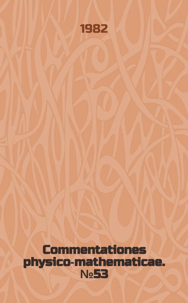 Commentationes physico-mathematicae. №53 : On the electrodynamic inversion problem for vertically layered earth