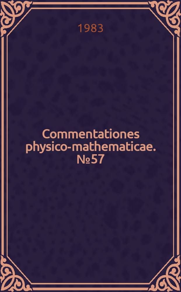 Commentationes physico-mathematicae. №57 : Familie Pinaceae