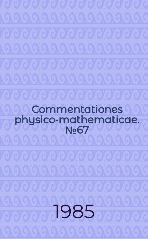 Commentationes physico-mathematicae. №67 : Nuclear physics at the Åbo ...