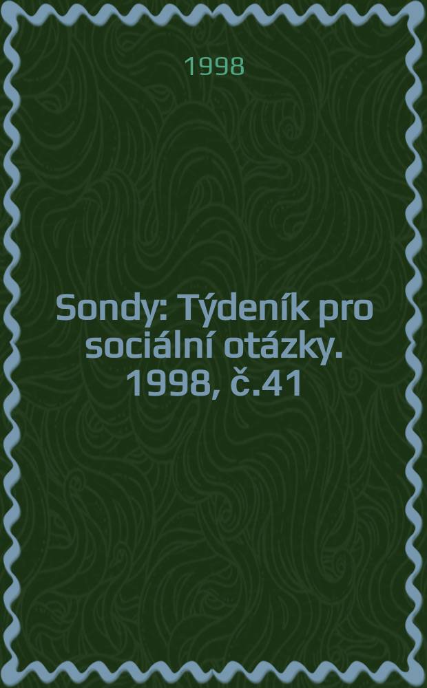 Sondy : Týdeník pro sociální otázky. 1998, č.41