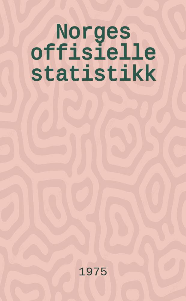 Norges offisielle statistikk