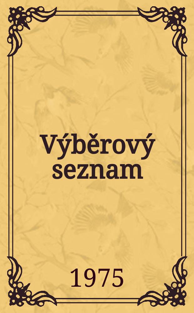 Výběrový seznam