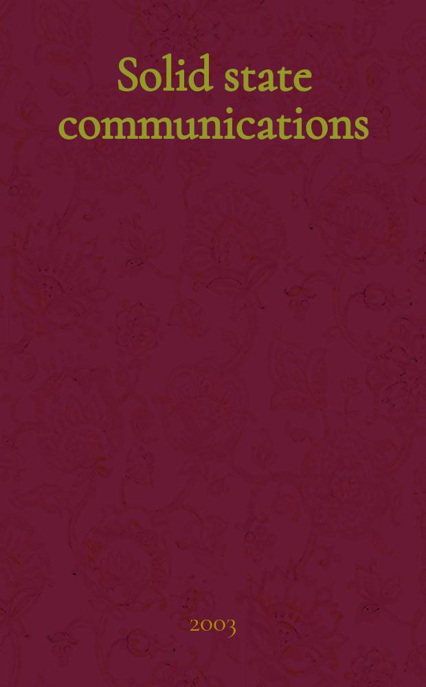 Solid state communications : An international journal. Vol.125, №2