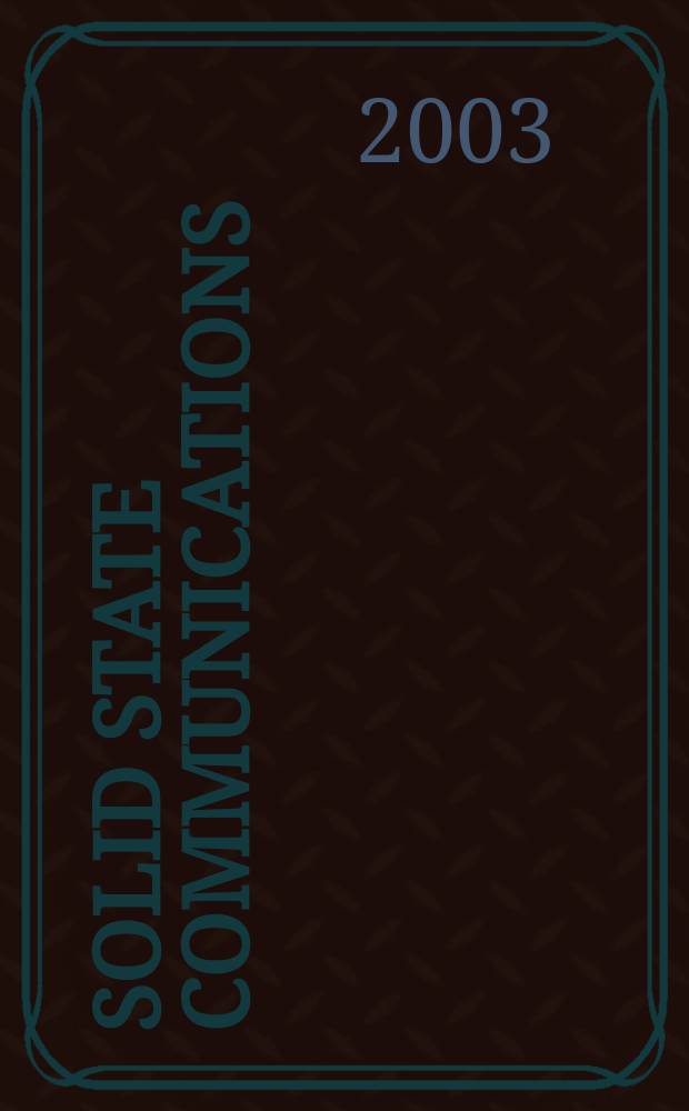 Solid state communications : An international journal. Vol.125, №10