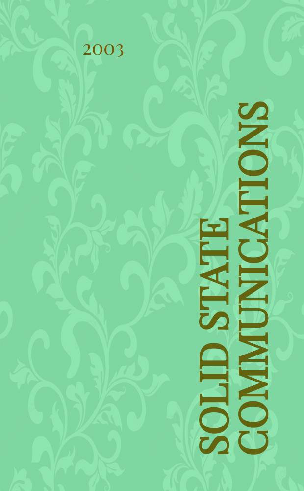 Solid state communications : An international journal. Vol.127, №9