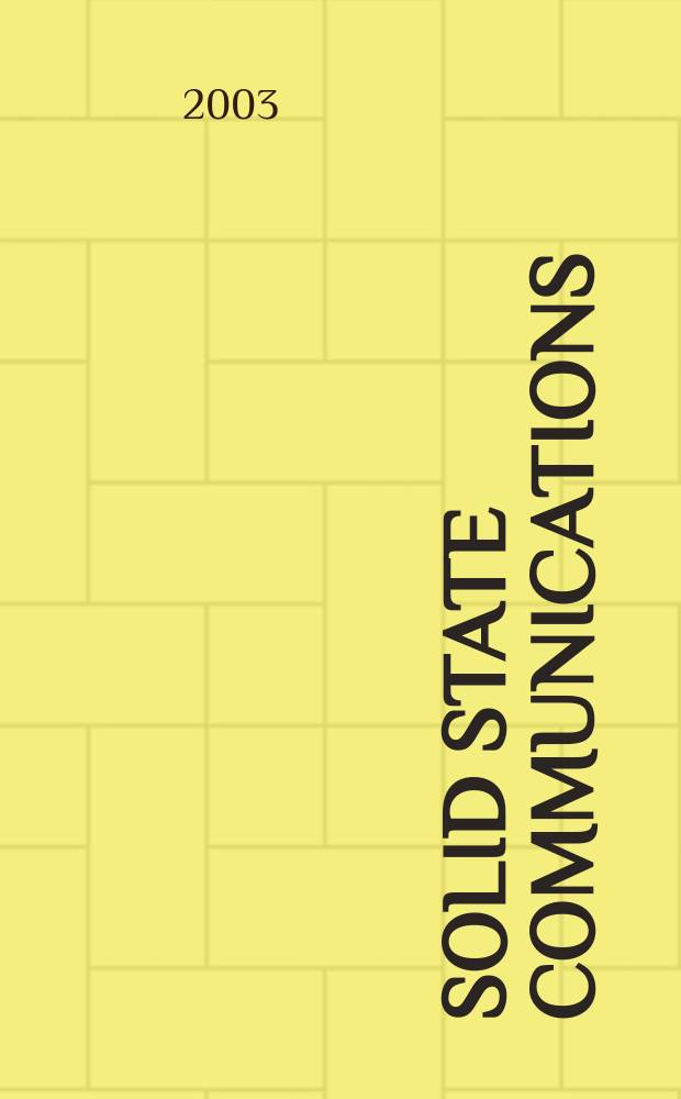Solid state communications : An international journal. Vol.128, №5