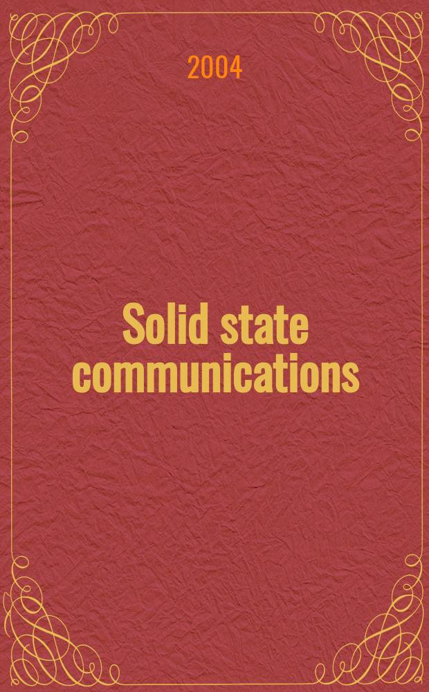 Solid state communications : An international journal. Vol.131, №11