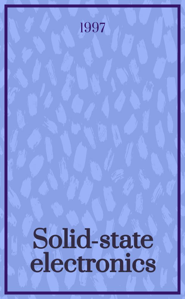 Solid-state electronics : An international journal. Vol.41, №2 : Topical workshop on III - V nitrides (1995; Nagoya)