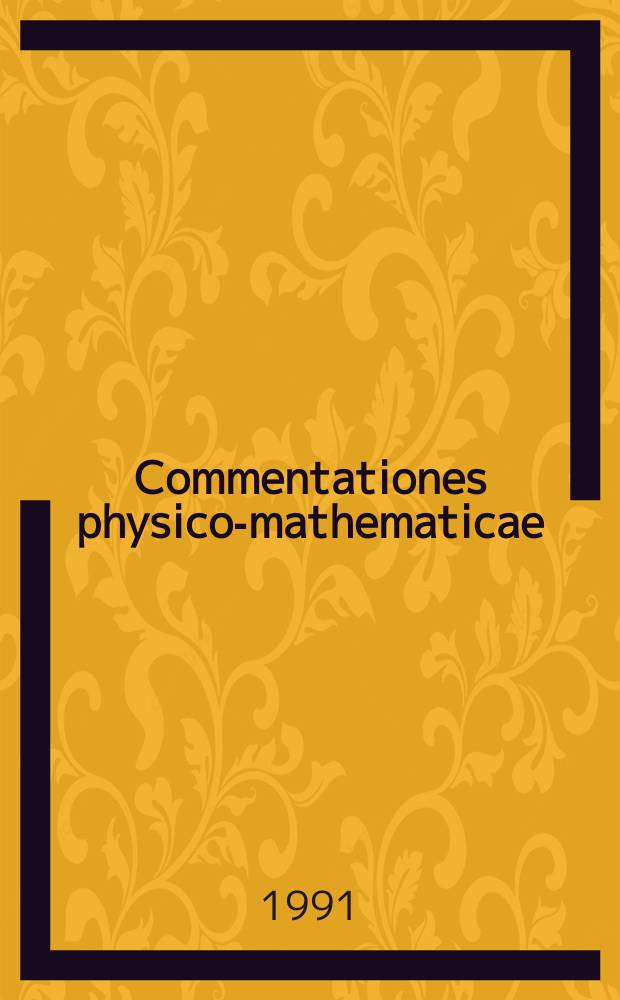 Commentationes physico-mathematicae : Vibrational and conformational studies ...
