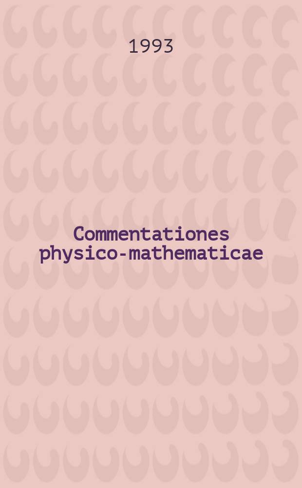 Commentationes physico-mathematicae : Re-evaluation of the glucose-fatty
