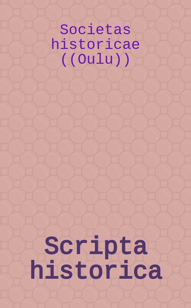 Scripta historica