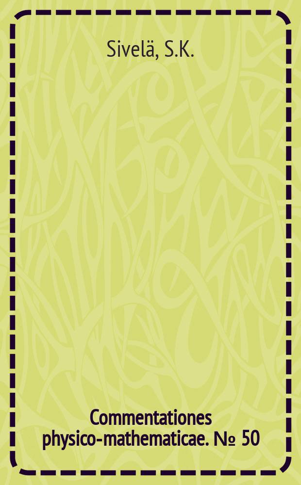 Commentationes physico-mathematicae. №[50] : Dimethil sulphide as a growth ...