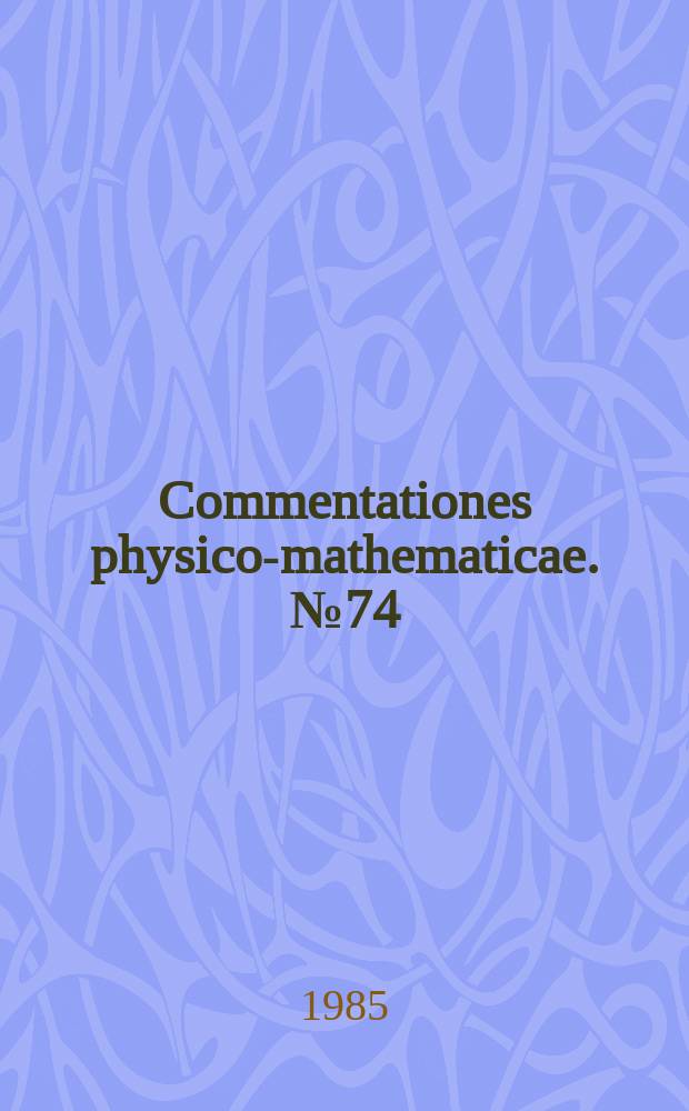 Commentationes physico-mathematicae. №74 : Molecular machanics of action and activation