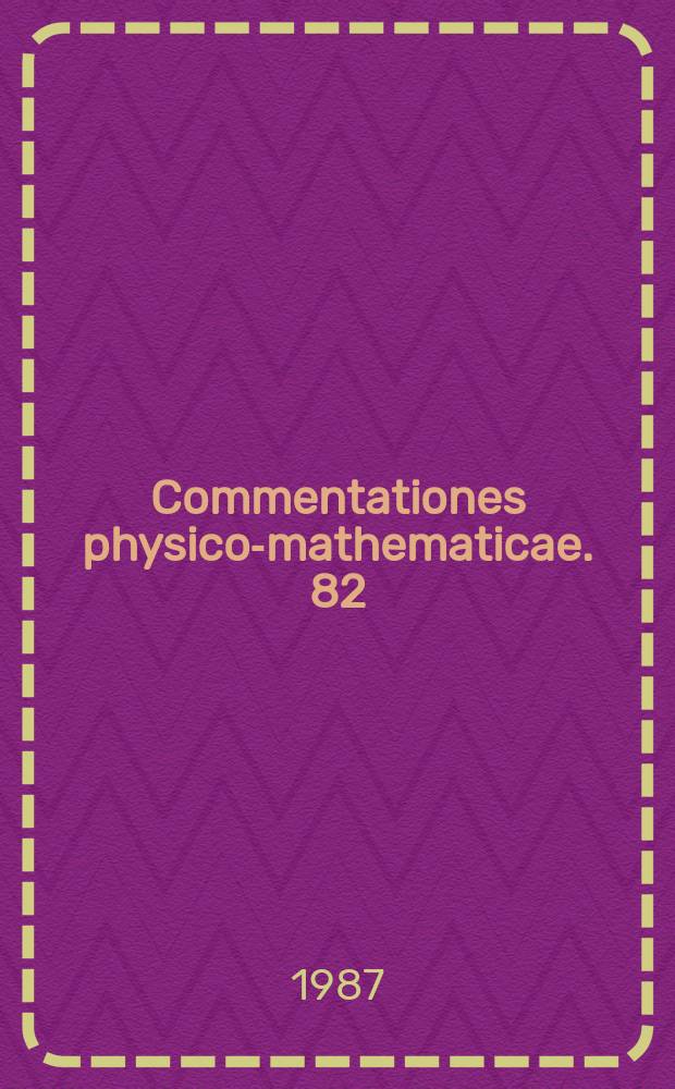 Commentationes physico-mathematicae. 82 : Erythropoietin