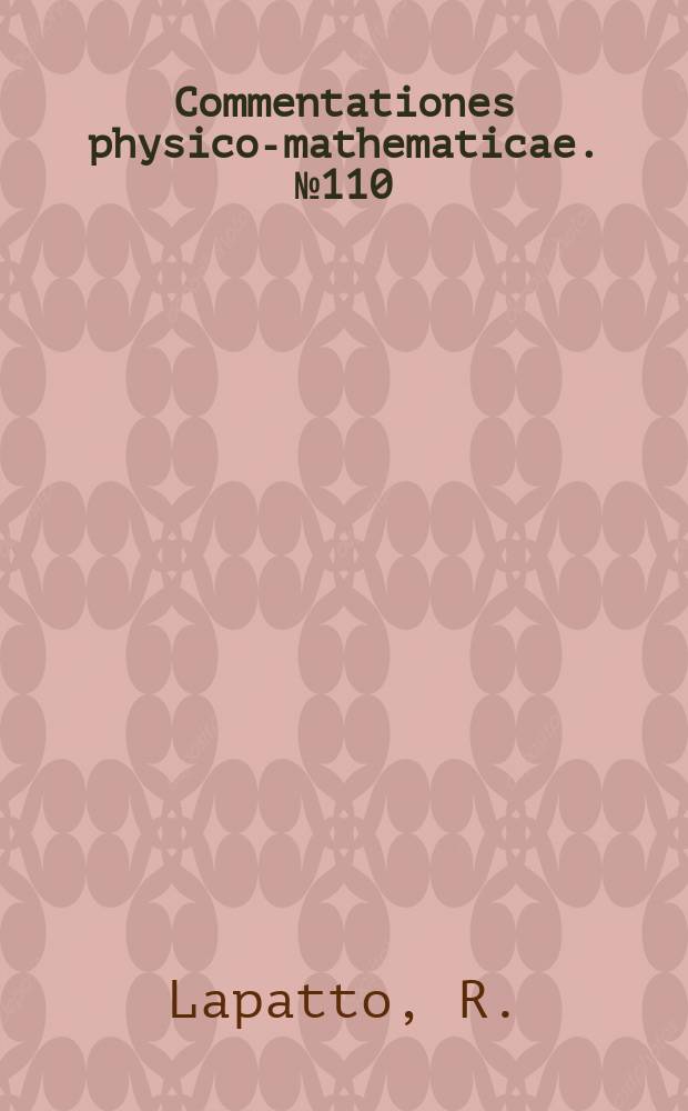 Commentationes physico-mathematicae. №110 : Biomedical applications of the PIXE and the PIGE