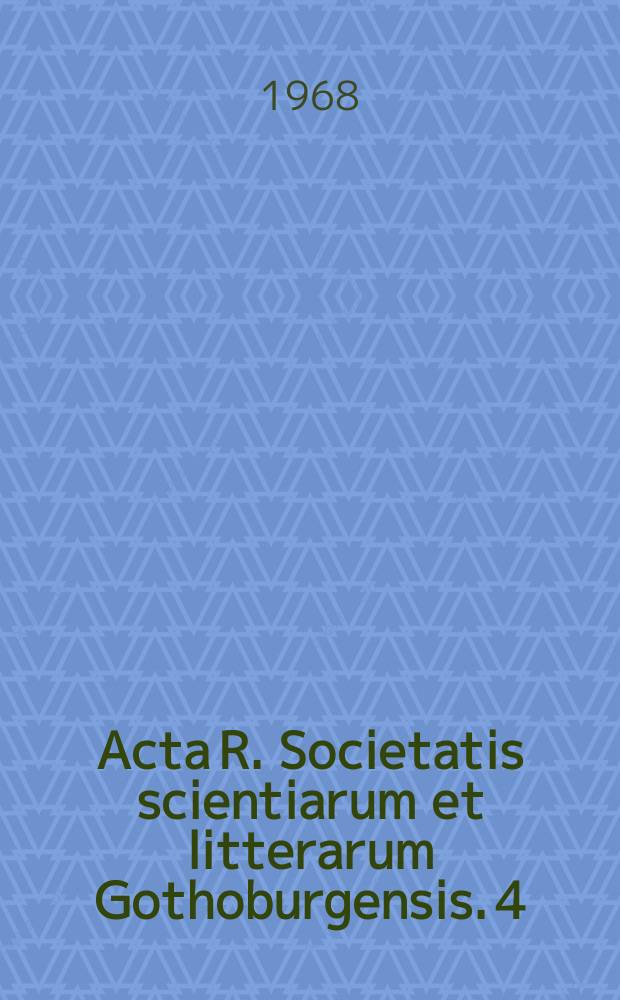 Acta R. Societatis scientiarum et litterarum Gothoburgensis. 4 : Contributions à la critique et à l' interprétation des Variae de Cassiodore