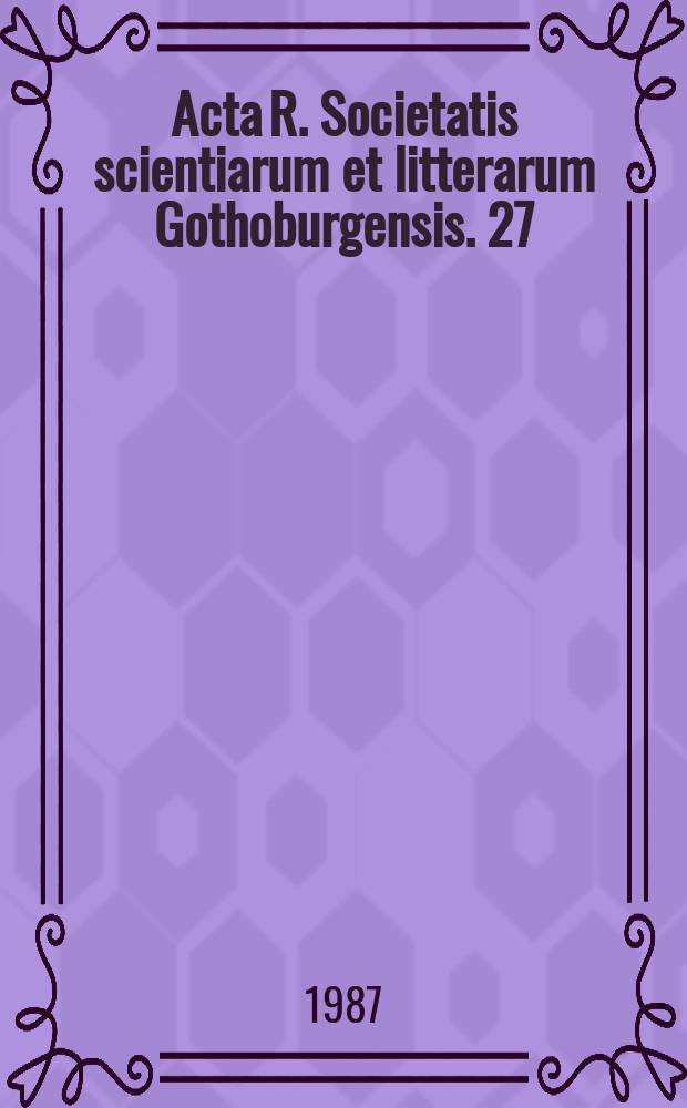 Acta R. Societatis scientiarum et litterarum Gothoburgensis. 27 : Gudhelms klosterruin