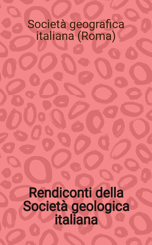 Rendiconti della Società geologica italiana